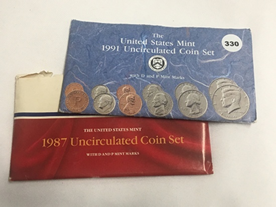 1991 and 1987 US Mint Sets