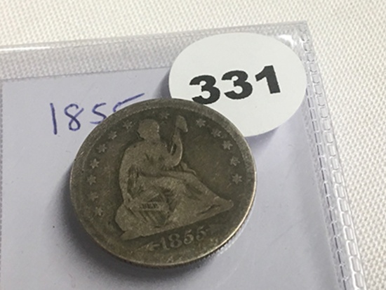 1855 Seated Quarter