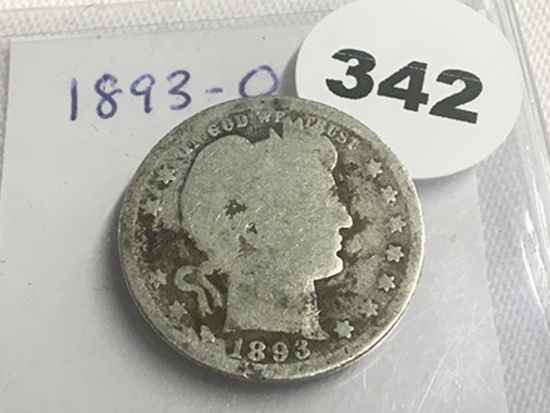 1893-O Barber Quarter