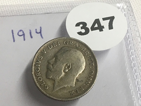 1914 Great Britain 6 Pence, Silver