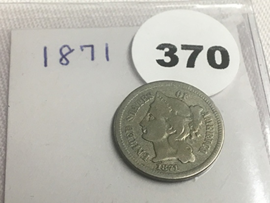 1871 3 Cent Nickel