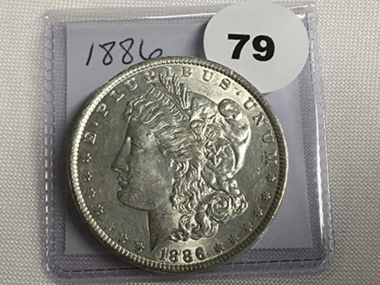 1886 Morgan Dollar AU