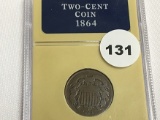 1864 2 Cent Piece