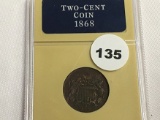 1868 2 Cent Piece