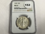 1945 Walking Liberty Half