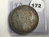 1879 Morgan Dollar (toning) AU
