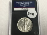 1945 Walking Liberty Half Unc