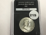 1961 Franklin Half Unc