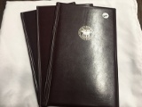 3 Folders of (4 each) 2009 Uncut Federal Reserve Notes