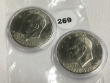 2 Ike Dollars 1776/1976 Unc
