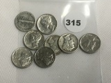 (8) Mercury Dimes