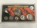 6 pc Type Set, Vintage American Coins