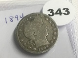 1894 Barber Quarter