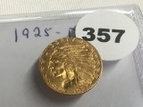 1925-D $2 1/2 Indian Gold