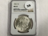 NGC Graded MS63 1900 Morgan Dollar