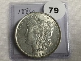 1886 Morgan Dollar AU