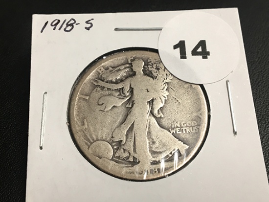 1918-S Walking Liberty half dollar