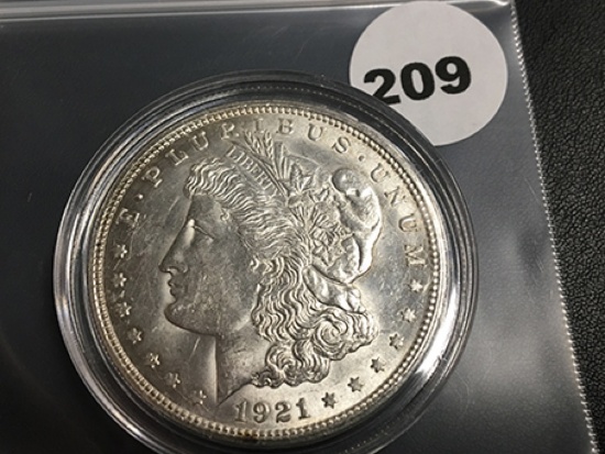 1921-S Morgan silver dollar Unc