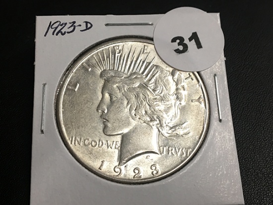 1923-D Peace dollar Unc