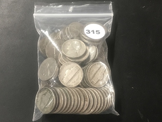 Bag of (80) old Jefferson nickels