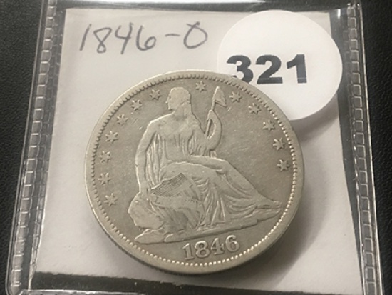 1846-O Seated Liberty Half dollar Medium date