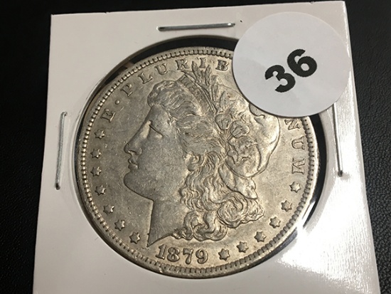1879-0 Morgan silver dollar XF