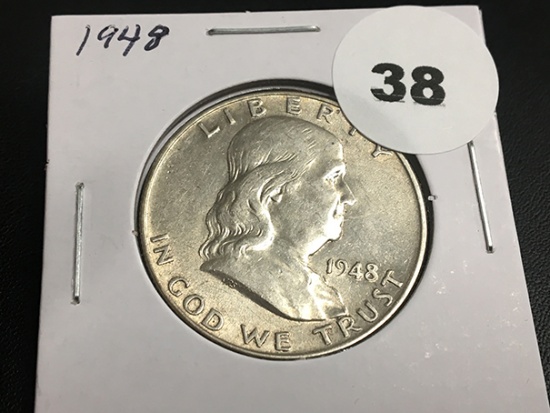 1948 Franklin half dollar AU