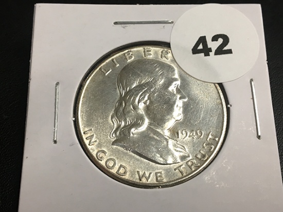 1949-S Franklin half dollar Unc