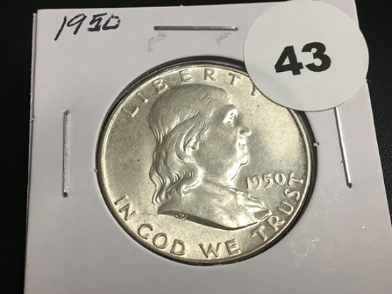 1950 Franklin half dollar Unc