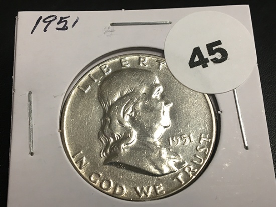 1951 Franklin half dollar Unc