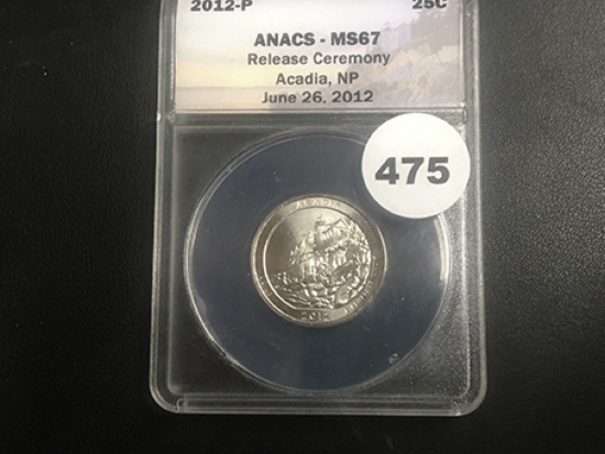 2012-P ANACS MS67 Quarter