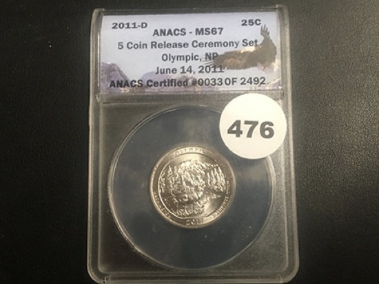 2011-D ANACS MS67 Quarter