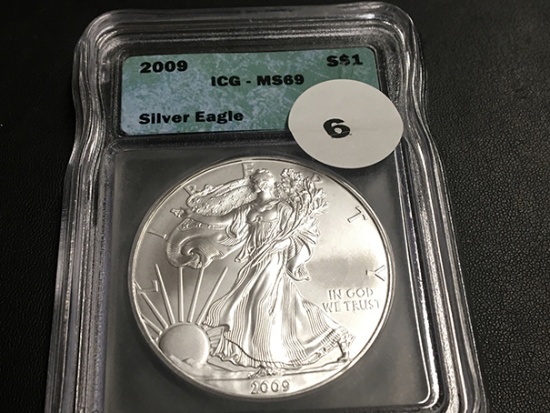 2009 American silver Eagle MS69