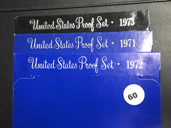 1971, 1972 & 1973 Proof Sets