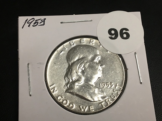 1953 Franklin half dollar AU