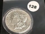 1884-0 Morgan silver dollar AU