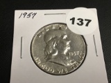 1957 Franklin half Unc