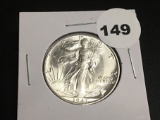 1941-D Walking liberty half Unc