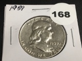 1959 Franklin half dollar AU