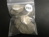 Bag of 43 Buffalo nickels ( 29 dated) ( 14 no date)