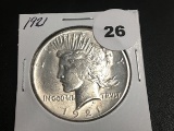 1921 Peace dollar VF