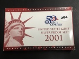 2001 US Mint silver Proof set