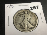 1916 Walking Liberty half