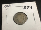 1908-0 Barber dime