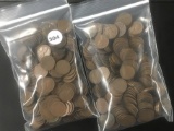 Pint jar 500 mixed wheat cents