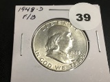 1948-D Franklin half dollar Unc