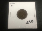 1886 Type I Indian Cent