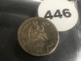 1889 Seated Dime