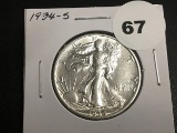 1934-S Walking Liberty half Unc