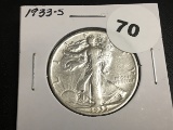 1933-S Walking liberty half